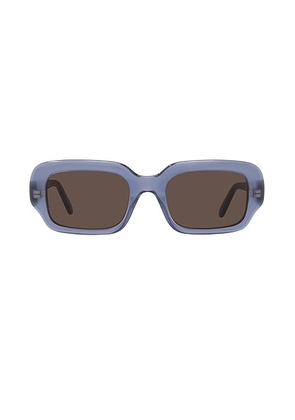 Loewe Slim Sunglasses in Shiny Light Blue & Brown - Blue. Size all.