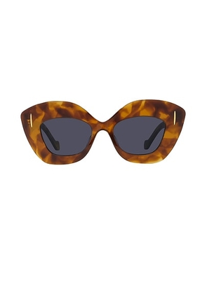 Loewe Anagram Sunglasses in Shiny Autumunal Havana - Brown. Size all.