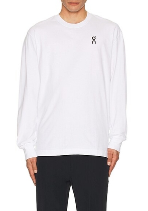 On Club Long-T in White - White. Size S (also in XL/1X).