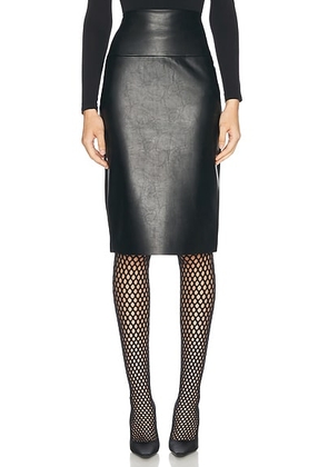 Norma Kamali Straight Skirt in Black - Black. Size L (also in XL).