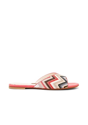 Missoni Alpha Slide in Wave Pink - Coral. Size 35 (also in 36, 36.5, 37.5, 39.5).