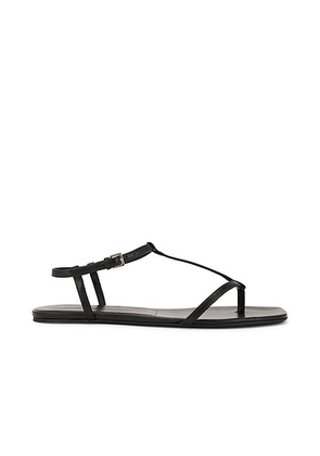 Loulou de Saison Amaru Thong Sandal in Black - Black. Size 39 (also in 41).
