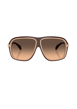 Moncler Two Tone Sunglasses in Shiny Brown - Brown. Size all.