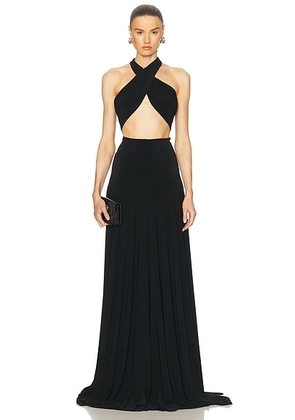 Norma Kamali Convertible Gown in Black - Black. Size L (also in M, S, XL).