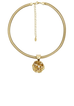 Magda Butrym Rose Necklace in Gold - Metallic Gold. Size all.