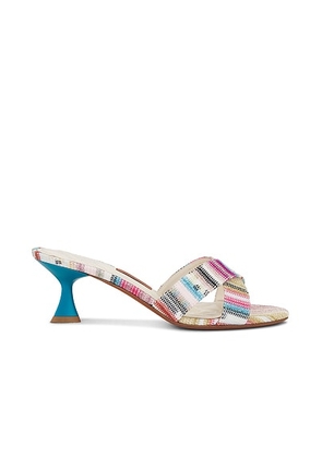 Missoni Paula Mule in Stripes Mare Chiaro - Blue,Pink. Size 35 (also in ).