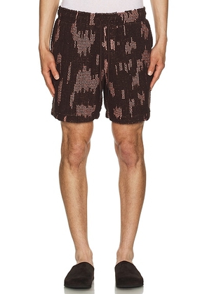 OAS Brink Cuba Crochet Shorts in Multi - Brown. Size L (also in S).