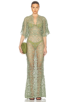 Norma Kamali Obie Gown in Vintage Green - Green. Size M (also in S, XS).