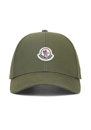 Moncler Baseball Cap in Green - Olive. Size all.