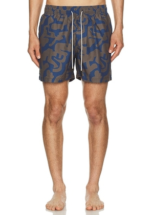 OAS Morel Puzzlotec Swim Shorts in Multi - Grey,Blue. Size S (also in ).