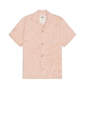 OAS Blush Puzzlotec Cuba Terry Shirt in Pink - Blush. Size L (also in XL/1X).