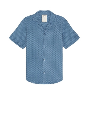 OAS Coronet Cuba Waffle Shirt in Blue - Blue. Size L (also in M, S).