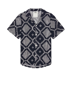OAS Trastevere Cuba Crochet Shirt in Multi - Navy. Size S (also in ).