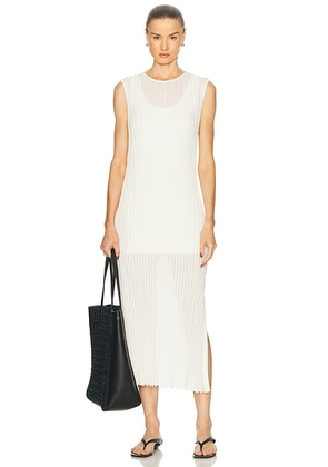 Loulou de Saison Ada Sleeveless Long Knit Dress in Ivory - Ivory. Size L (also in XS).