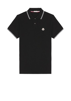 Moncler Short Sleeve Polo in Black - Black. Size S (also in ).