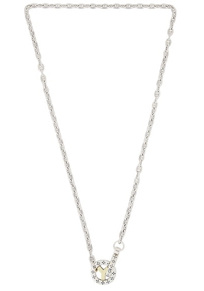 MAPLE Mariner Chain & Wheel Necklace in Silver 925 & 14k Gold Plated - Metallic Silver. Size 50cm (also in 70cm).