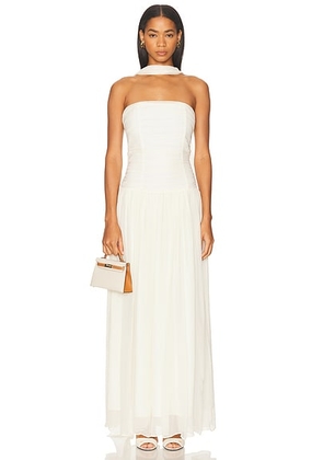 LPA Skye Maxi Dress in Ivory - Ivory. Size L (also in M, S, XS, XXS).
