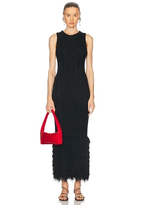 KHAITE Fiore Cashmere Dress in Black - Black. Size L (also in M, S, XS).