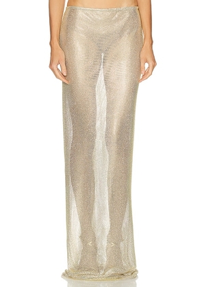 The New Arrivals by Ilkyaz Ozel Zada Skirt in Solar Flare - Metallic Gold. Size 38 (also in 36, 40).