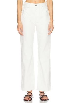 NILI LOTAN Calla Straight Leg in Cream - White. Size 25 (also in 28, 30, 31).
