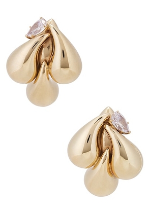 Magda Butrym Sculptural Earrings in Gold - Metallic Gold. Size all.