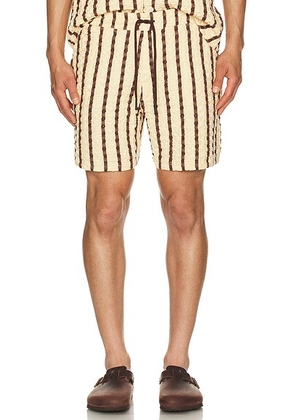 OAS Tartufo Porto Waffle Shorts in Multi - Cream. Size L (also in S).