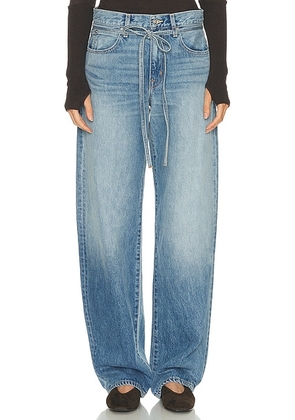 SLVRLAKE Hailey Belted Curve Leg in Day Dreamer - Blue. Size 24 (also in 25, 29, 30).