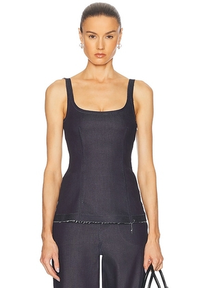 Marni Denim Tank Top in Blublack - Blue. Size 40 (also in 42, 44).