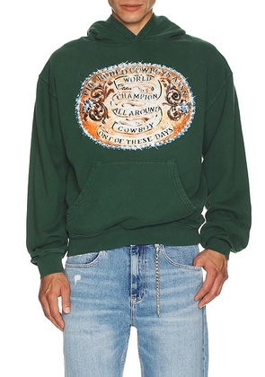 ONE OF THESE DAYS World Champions Hoody in Washed Forest Green - Green. Size L (also in ).