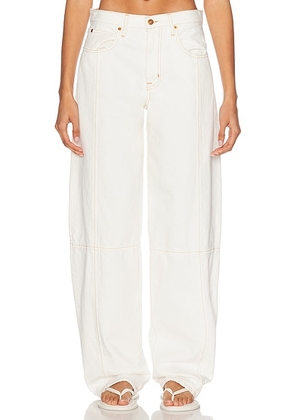 SLVRLAKE Paloma Seam Barrel Leg in Natural White - White. Size 25 (also in 26, 28, 29).