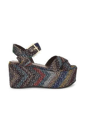 Missoni Julia Sandal in Caperdoni Wave Sequin - Chocolate. Size 36 (also in 36.5, 37, 37.5, 38.5, 39.5).