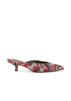 Missoni Gabri Raschel Lame Mule in Multi Red - Red. Size 36 (also in 36.5, 37.5, 38, 38.5, 39, 39.5).