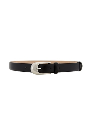 KHAITE Dome Silver Belt in Black - Black. Size 70 (also in 95).