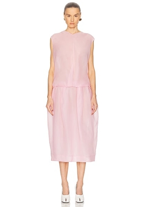 KHAITE Noah Organza Dress in Peony - Pink. Size XS (also in ).