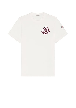 Moncler Short Sleeve Tee in Natural - White. Size M (also in S).