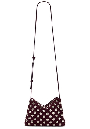 KHAITE Lina Medium Stud Crossbody Bag in Rouge Noir - Red. Size all.