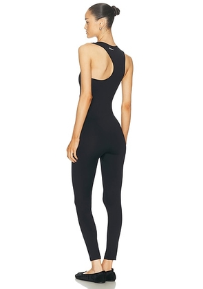 NORBA Asymmetric Leotard in Black - Black. Size L (also in ).