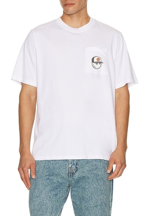 Malbon Golf x Santa Cruz Bermuda Bunker Tee in White - White. Size L (also in M, S).