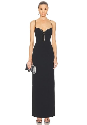 Ludovic de Saint Sernin Cleavage Long Dress in Black - Black. Size L (also in ).