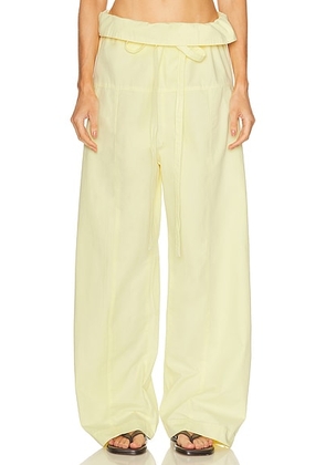 Matteau Fisherman Drawcord Pant in Lemon - Lemon. Size 4 (also in ).
