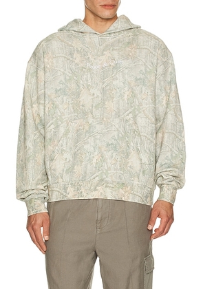 Museum of Peace and Quiet Wordmark Camo Distressed Hoodie in Camouflage - Brown. Size M (also in S, XS).