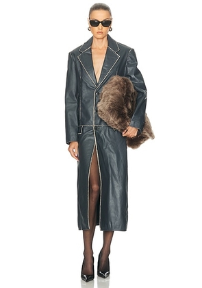 Mimchik Mulholland Coat in Steel - Slate. Size L (also in M, S, XS).