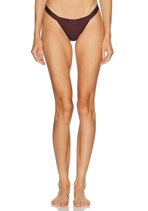 Negative Underwear Sieve Thong in Garnet - Burgundy. Size L (also in M, S).