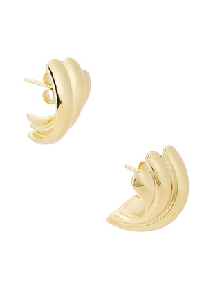 Lie Studio Madga Earrings in 18k Gold Plated - Metallic Gold. Size all.