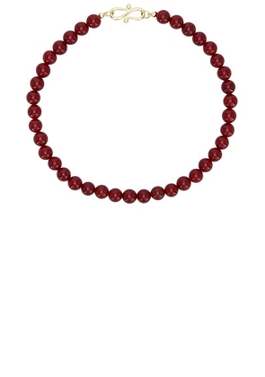 Lie Studio The Mary Necklace in Red Carnelian Stone - Red. Size all.