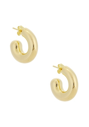 Lie Studio Rose Earrings in 18k Gold Plated - Metallic Gold. Size all.