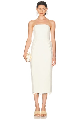 LPA Tessa Midi Dress in Cream - Cream. Size M (also in S, XS, XXS).