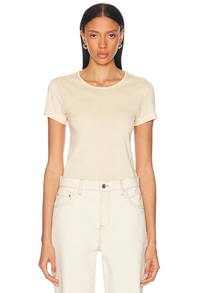 Lemaire Fitted Top in Ice Apricot - Cream. Size M (also in ).