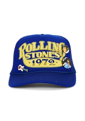 Madeworn Rolling Stones Hat in Royal - Blue. Size all.