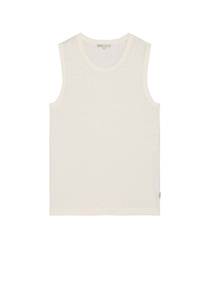 Onia Linen Sweater Tank in Egret - Cream. Size S (also in L, XL/1X).